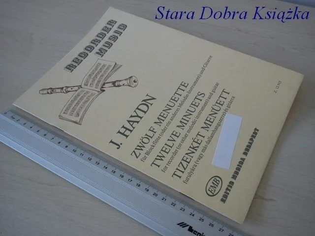 Obniżka ceny RECORDER MUSIC. ZWOLF MENUETTE - J. Haydn