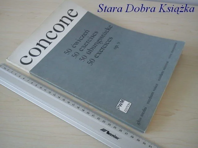 CONCONE 50 ĆWICZEŃ NA GŁOS ŚREDNI Z FORTEPIANEM Szybka wysyłka