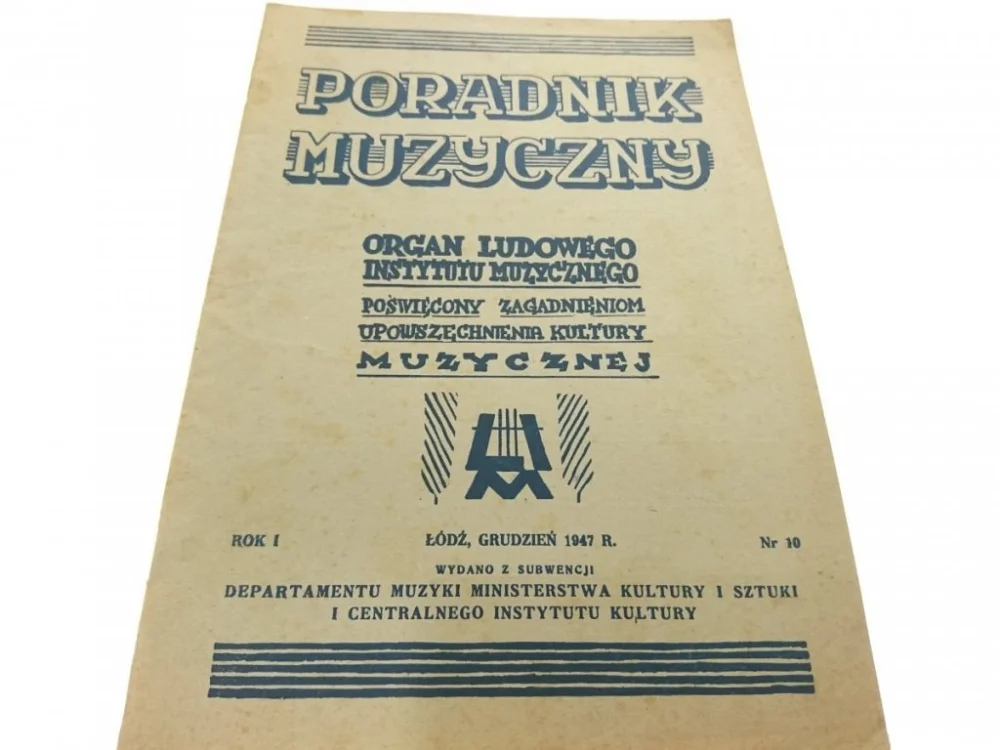Nowość PORADNIK MUZYCZNY NR. 10 1947 r.
