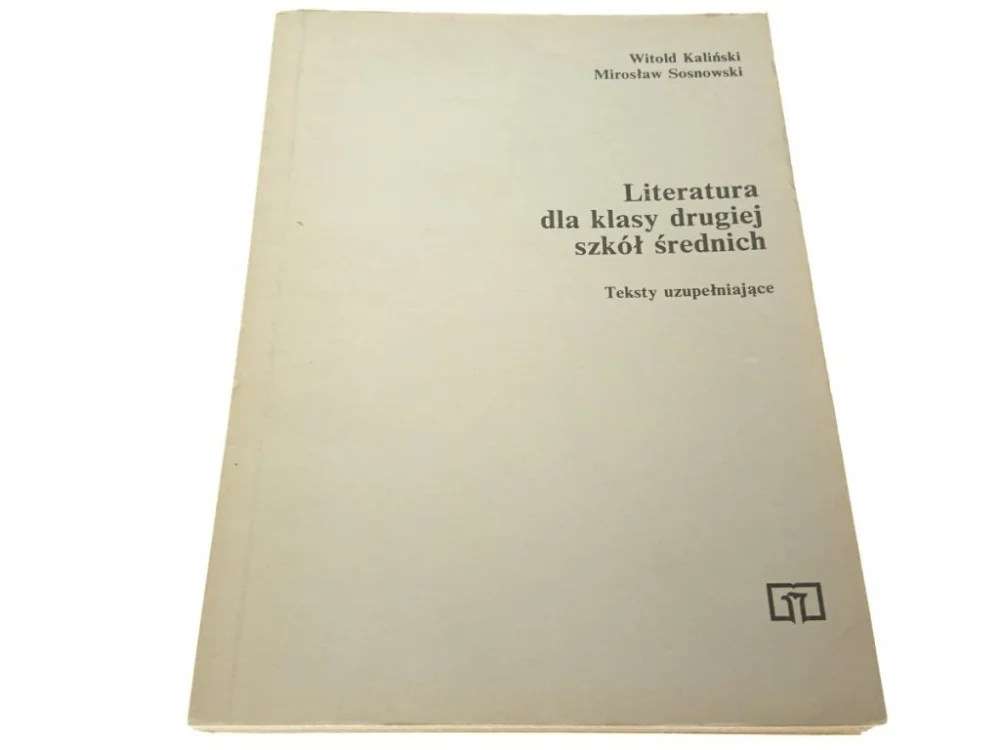 Hit cenowy LITERATURA DLA KLASY DRUGIEJ SZKÓŁ ŚREDNICH 1988