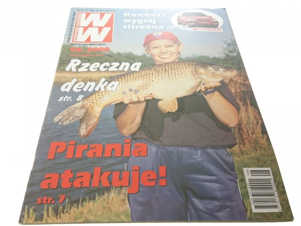WIADOMOŚCI WĘDKARSKIE 8/00 - PIRANIA ATAKUJE ! Dostępne od ręki