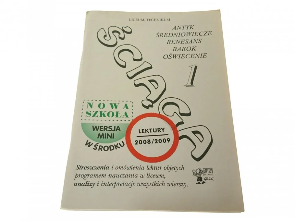 Wyjątkowa oferta ŚCIĄGA 1 ANTYK, ŚREDNIOWIECZE, RENESANS, BAROK