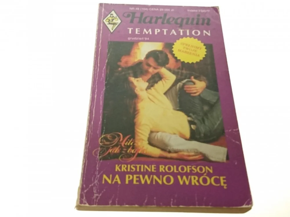 NA PEWNO WRÓCĘ - Kristine Rolofson (1994) Sprawdź teraz