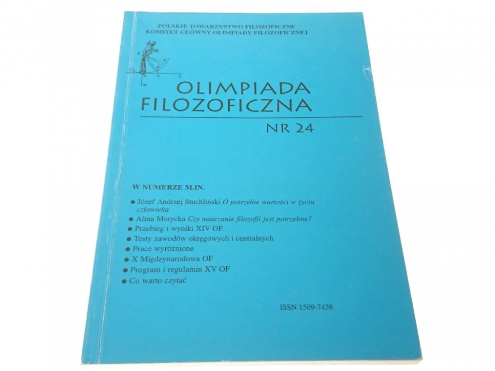 Tylko do końca tygodnia OLIMPIADA FILOZOFICZNA NR 24 - B. Kalisz (2004)