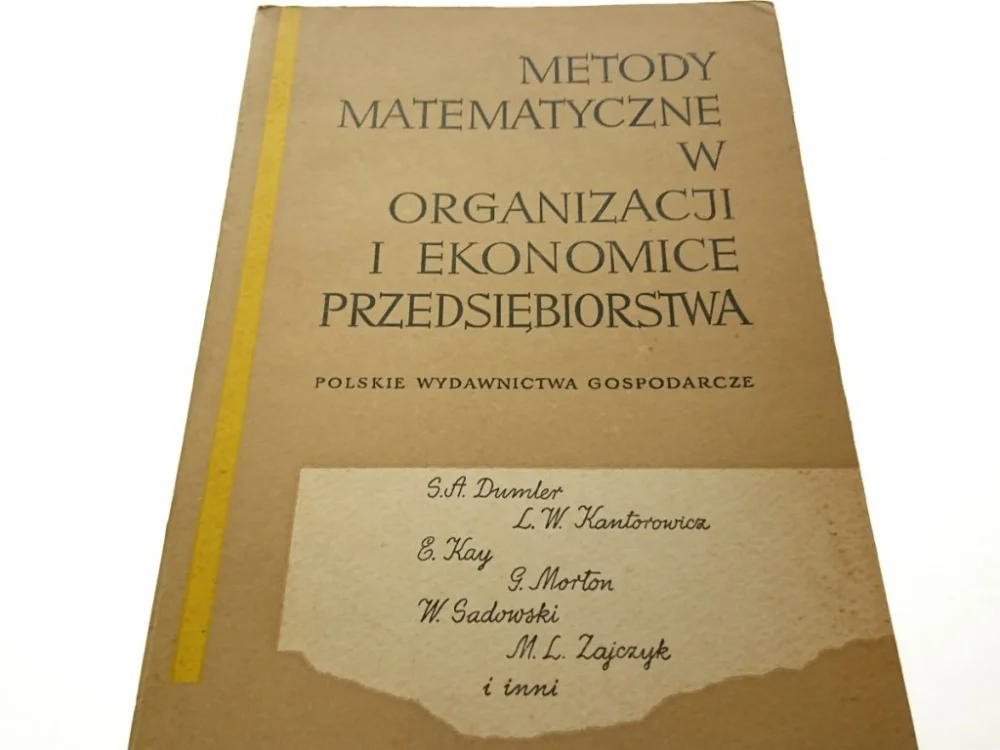 Wyprzedaż METODY MATEMATYCZNE W ORGANIZACJI I EKONOMICE 1960