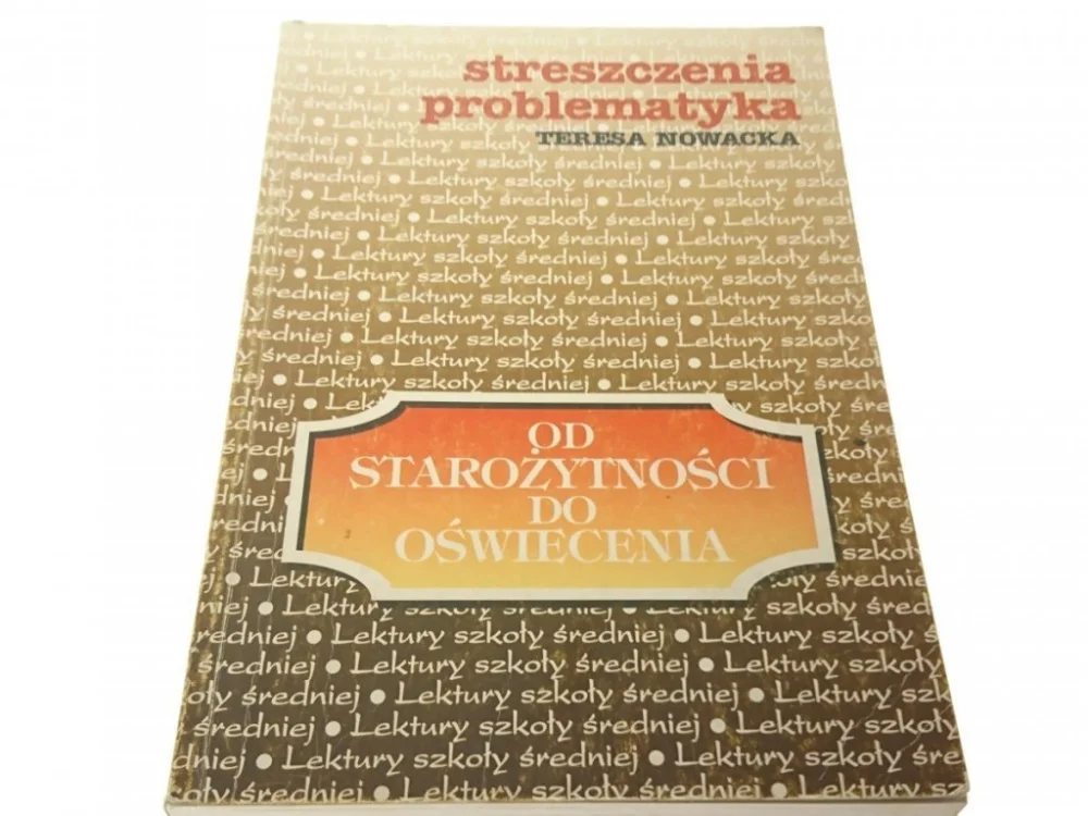 Oferta czasowa OD STAROŻYTNOŚCI DO OŚWIECENIA STRESZCZENIA.. 1999