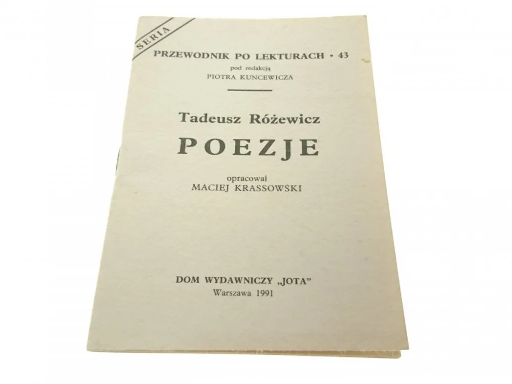 PRZEWODNIK PO LEKTURACH. POEZJE - RÓŻEWICZ 1991 Nowy