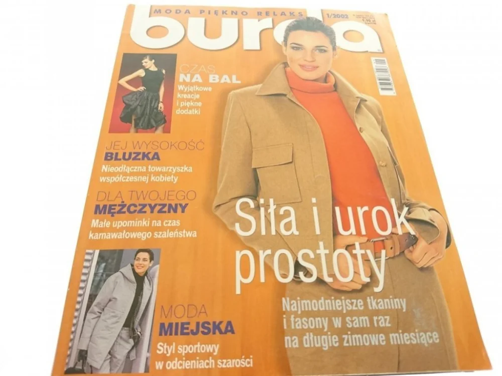 Hit sprzedaży BURDA 1/2002 SIŁA I UROK PROSTOTY