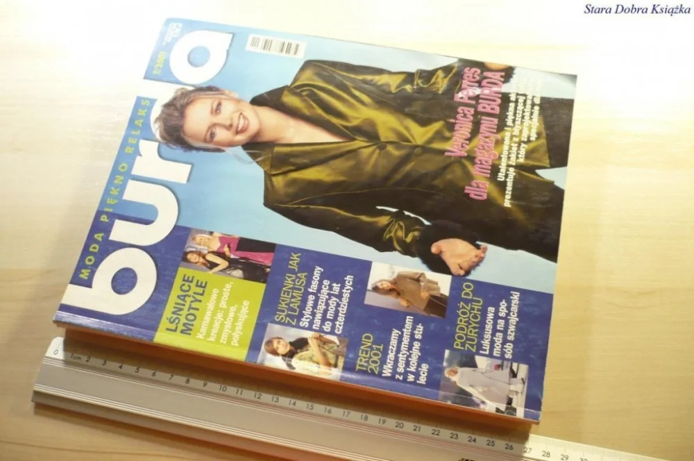 Hit sprzedaży BURDA 1/2001 VERONICA FERRES DLA MAGAZYNU BURDA