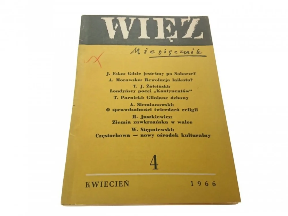 Promocja WIĘŹ. MIESIĘCZNIK 4 KWIECIEŃ 1966