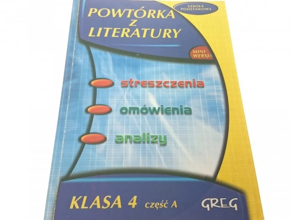 Tani POWTÓRKA Z LITERATURY KLASA 4 CZĘŚĆ A - Włodarczyk