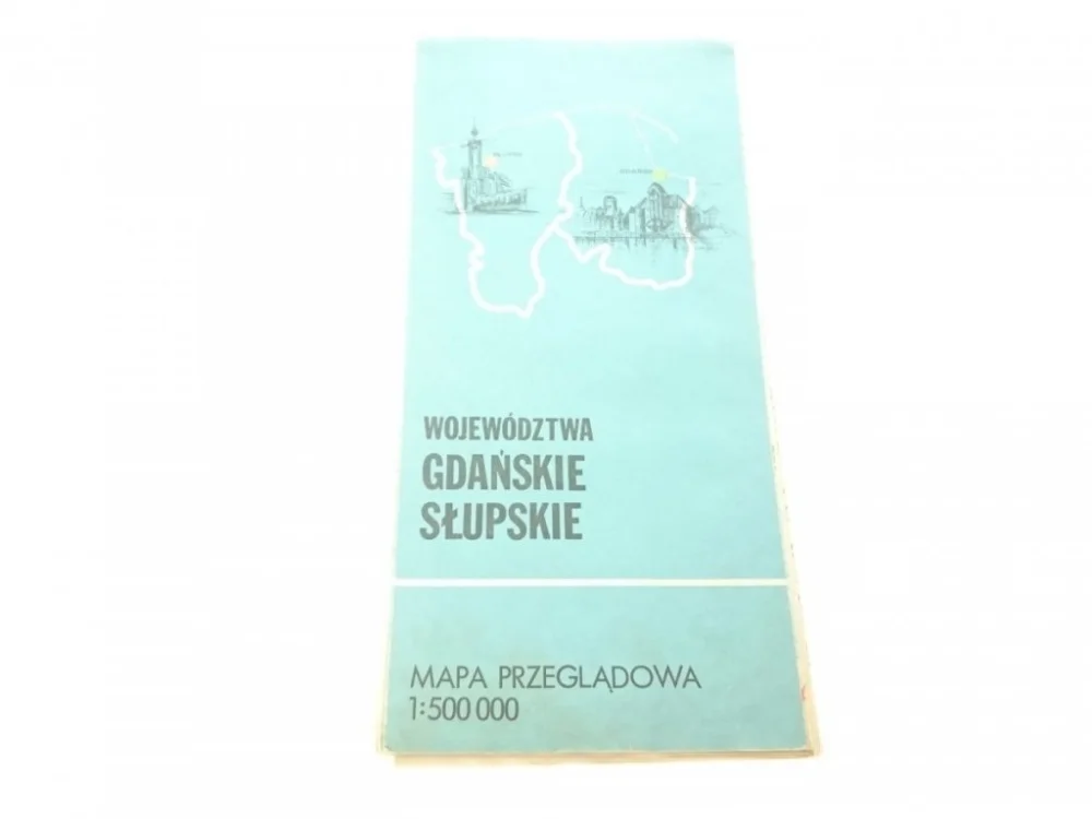 Szybka wysyłka WOJEWÓDZTWA GDAŃSKIE SŁUPSKIE. MAPA...1982