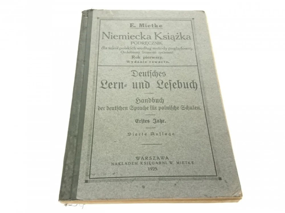 Ostatnia szansa NIEMIECKA KSIĄŻKA. PODRĘCZNIK - Mietke 1925