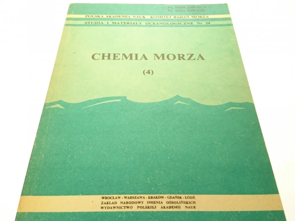 STUDIA I MATERIAŁY OCEANOLOGICZNE NR 34 CHEMIA Obniżka ceny