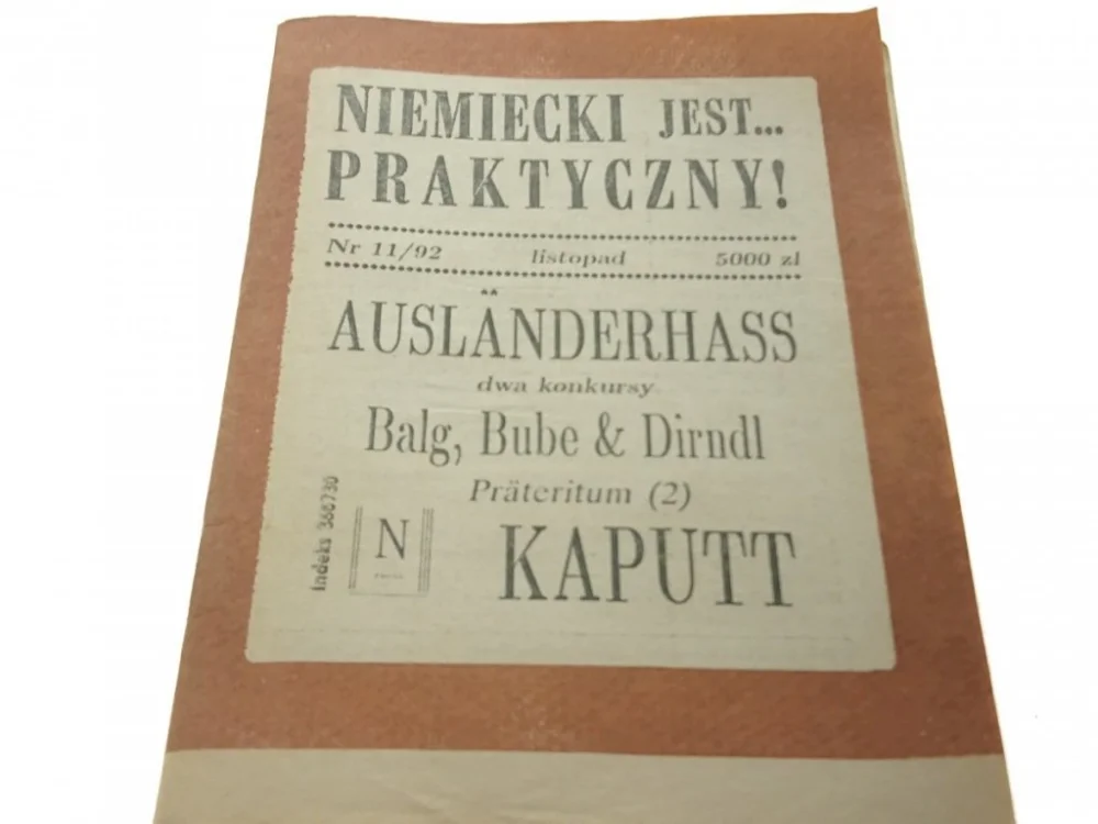 Promocja NIEMIECKI JEST... PRAKTYCZNY! NR 11/92 LISTOPAD