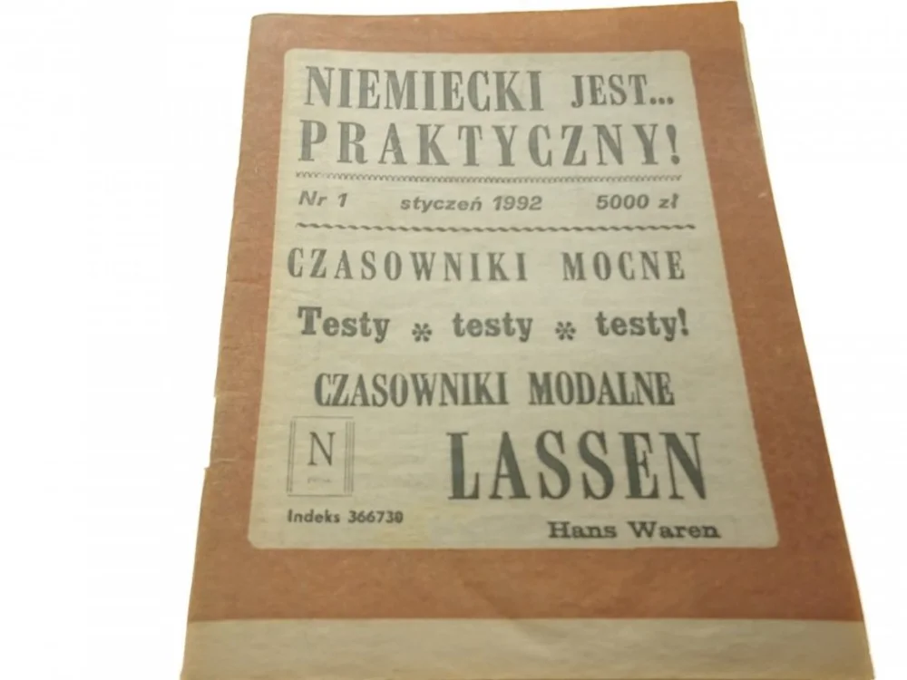 NIEMIECKI JEST... PRAKTYCZNY! NR 1 STYCZEŃ 1992 Wyjątkowa oferta