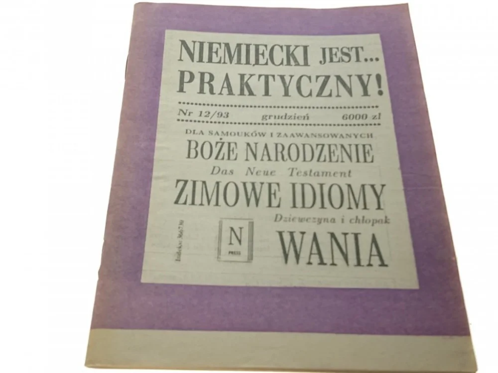 NIEMIECKI JEST... PRAKTYCZNY! NR 12/93 GRUDZIEŃ Popularny