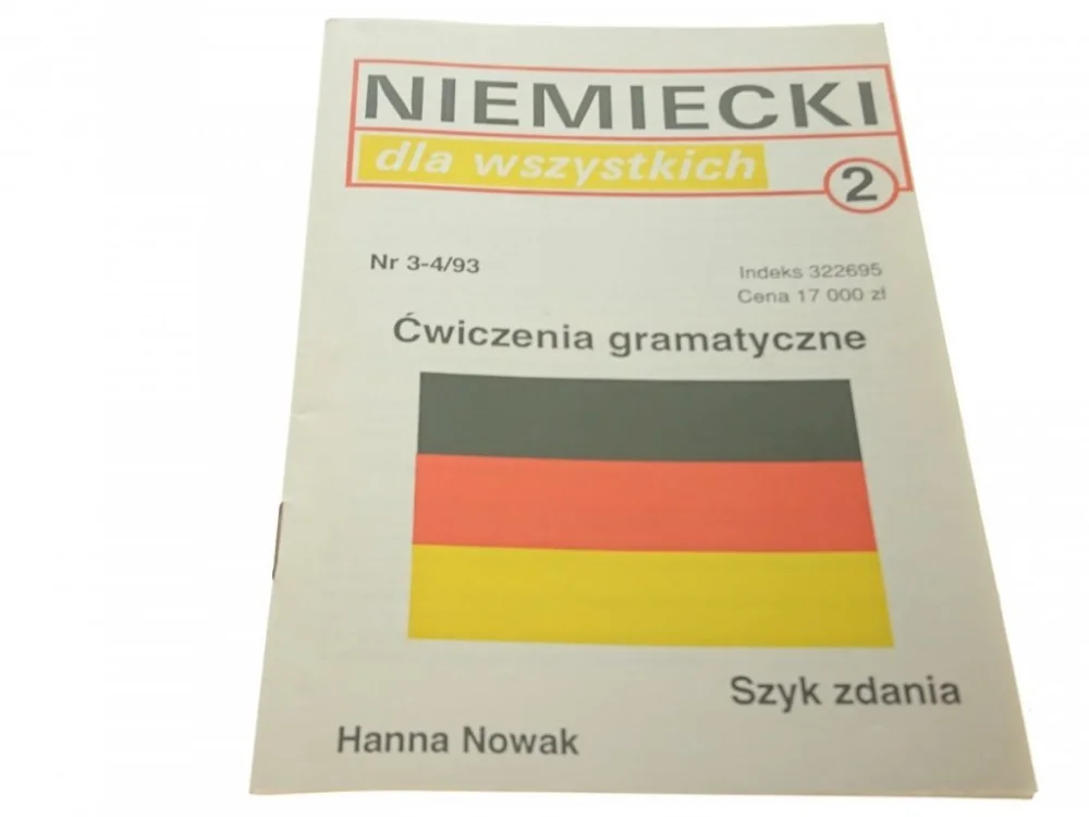 NIEMIECKI DLA WSZYSTKICH 2 NR 3-4/93 ĆWICZENIA Zamów dziś
