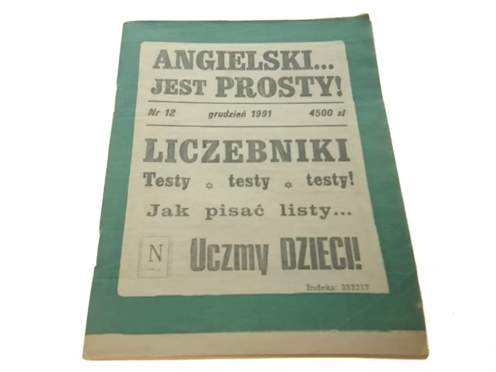 Super okazja ANGIELSKI... JEST PROSTY! NR 12 GRUDZIEŃ 1991