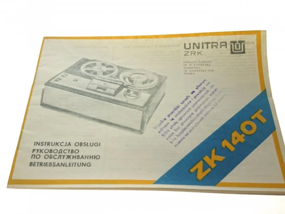 UNITRA ZRK ZK140T INSTRUKCJA OBSŁUGI Najlepsza cena