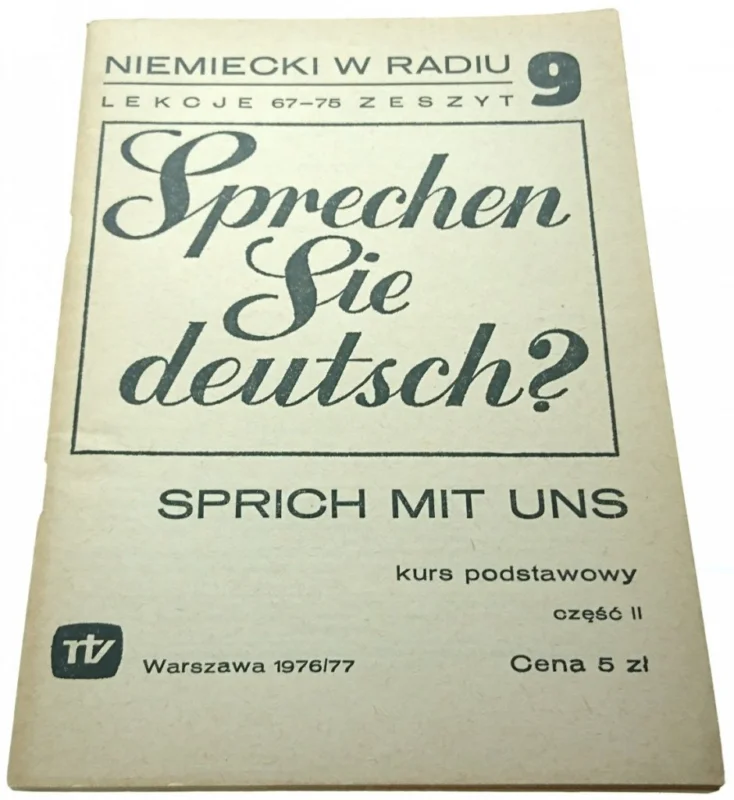 Oferta czasowa NIEMIECKI W RADIU. LEKCJE 67-75 ZESZYT NR 9 1976