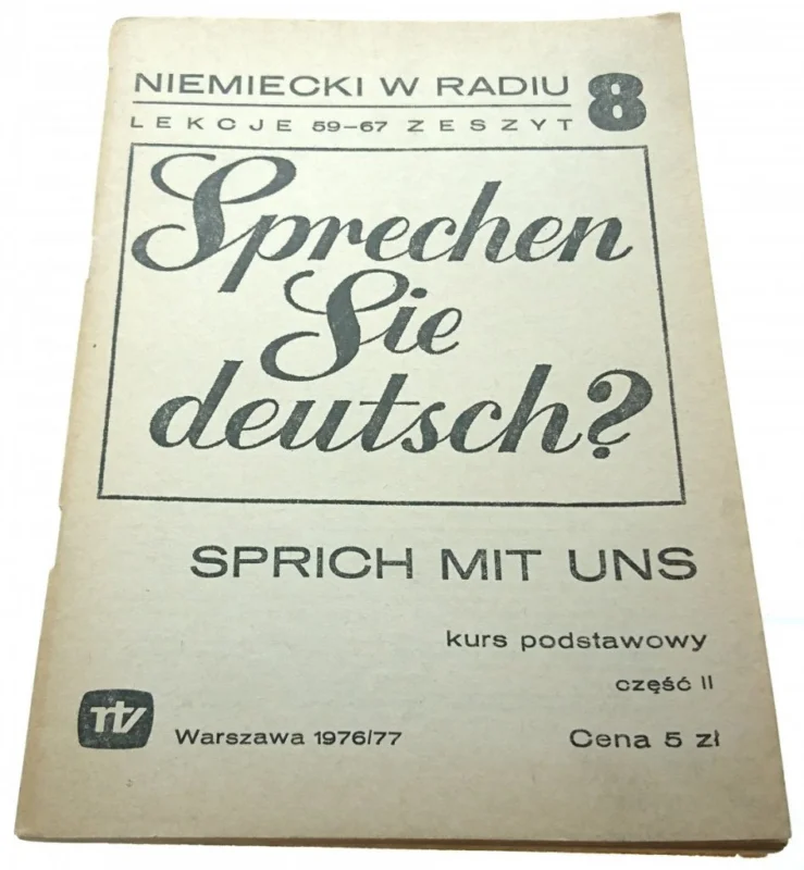 NIEMIECKI W RADIU. LEKCJE 59-67 ZESZYT NR 8 1976 Nie przegap