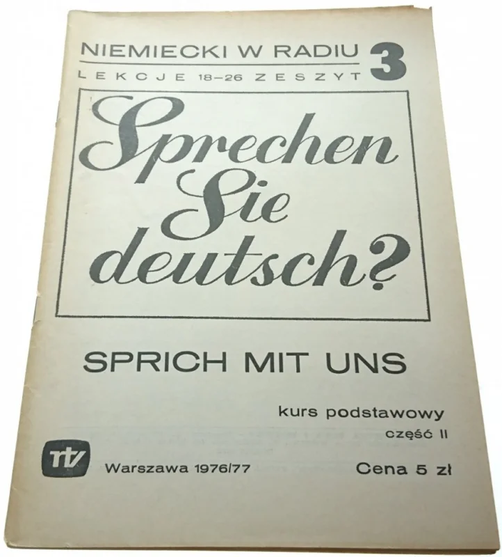 NIEMIECKI W RADIU. LEKCJE 18-26 ZESZYT NR 3 1976 Sprawdź teraz