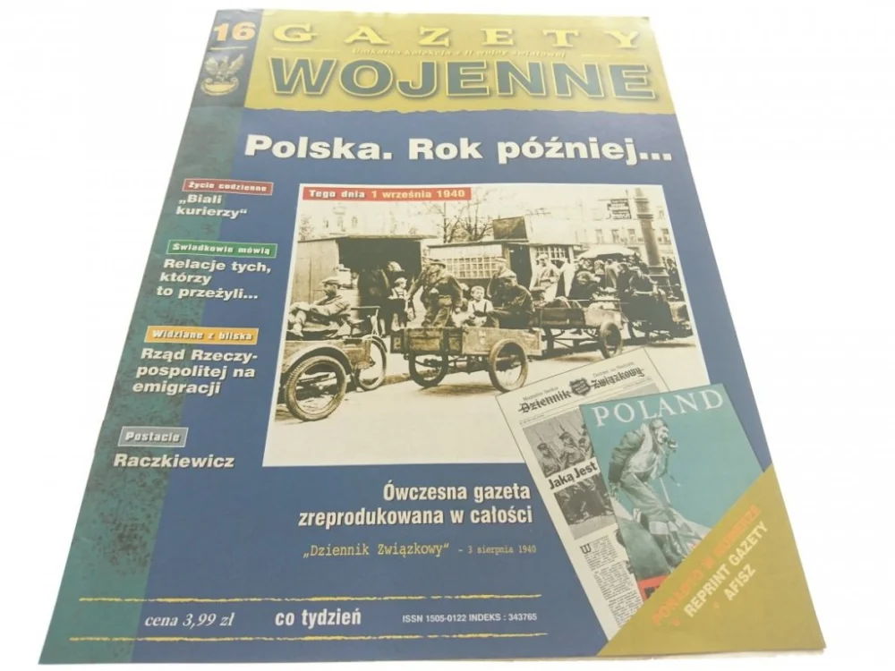 Dodaj do koszyka GAZETY WOJENNE NUMER 17 POLSKA. ROK PÓŹNIEJ 1998