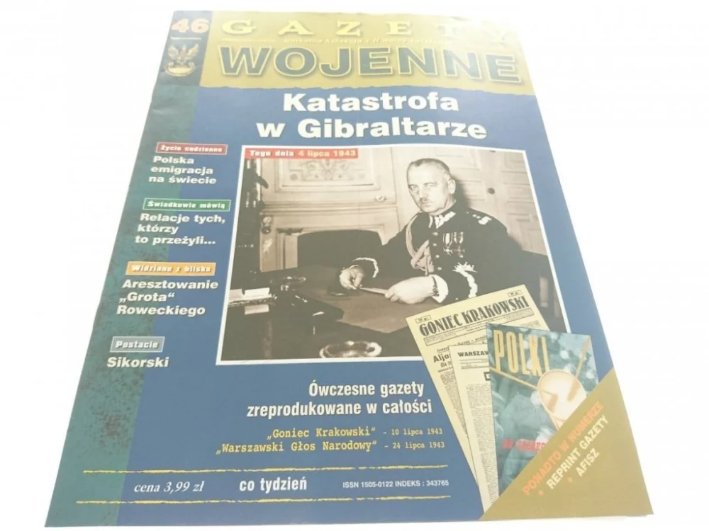 GAZETY WOJENNE NUMER 46 KATASTROFA W GIBRALTARZE Hit sprzedaży