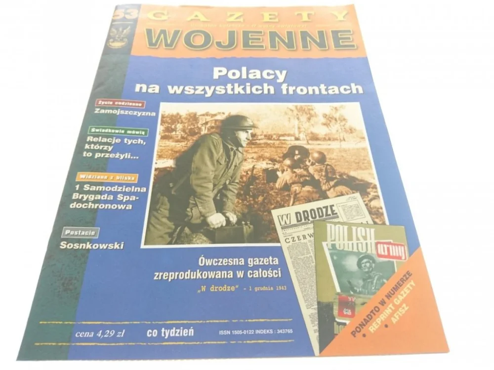 GAZETY WOJENNE NUMER 53 POLACY NA WSZYSTKICH 1998 Obniżka ceny