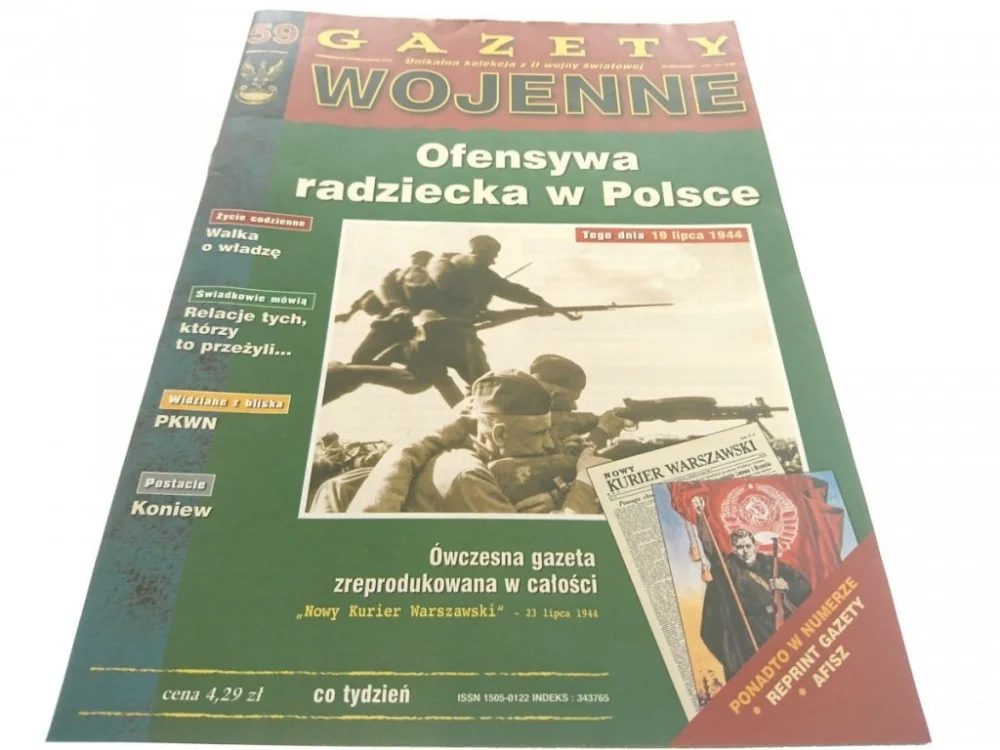 Tylko dziś GAZETY WOJENNE NUMER 59 OFENSYWA RADZIECKA... 1998