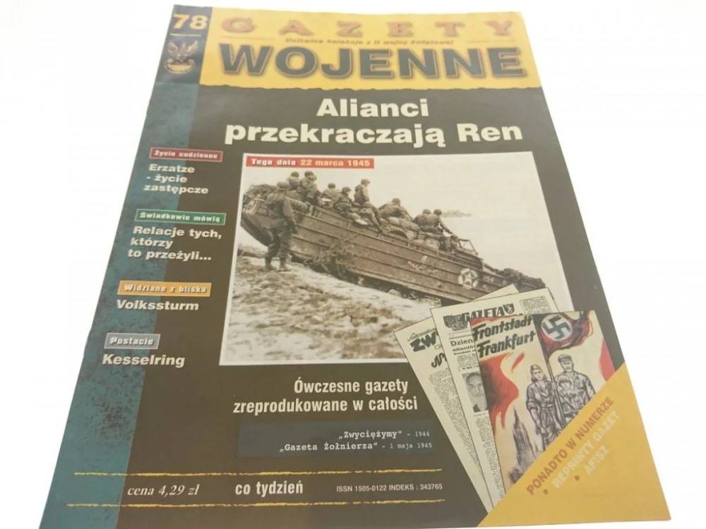 Tylko dziś GAZETY WOJENNE NUMER 78 ALIANCI PRZEKRACZAJĄ..1998