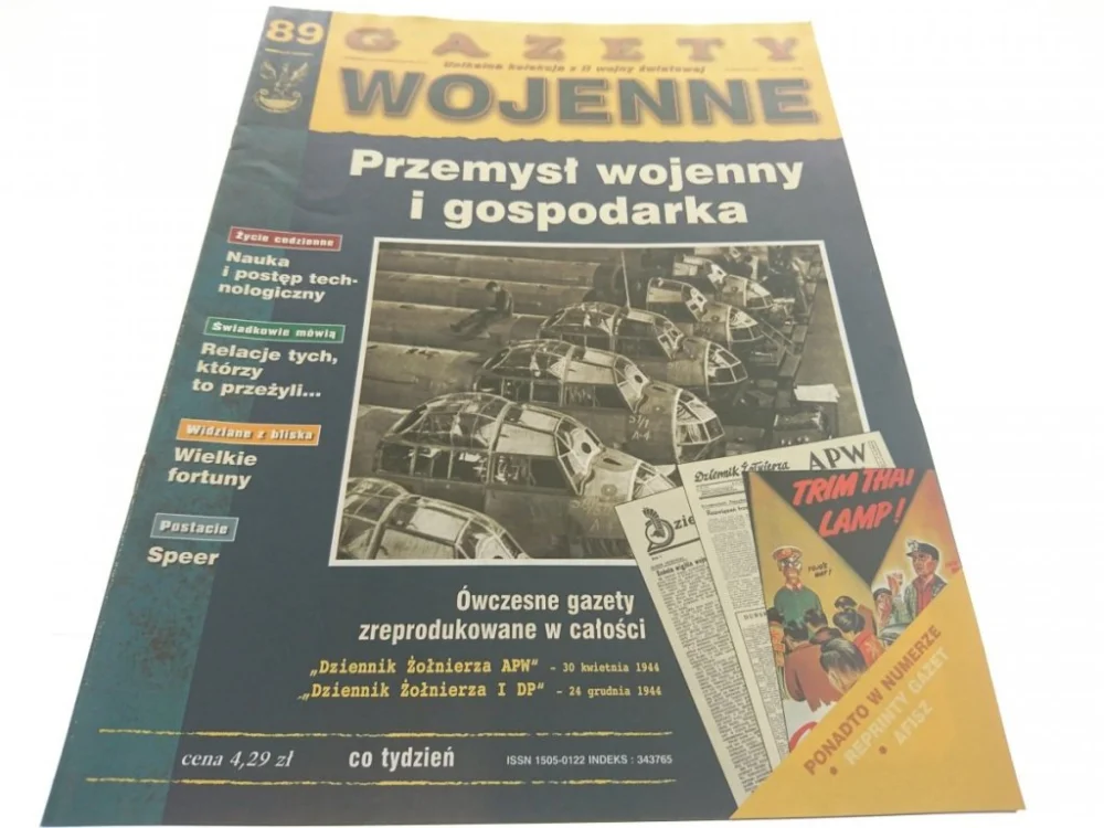 Wyjątkowa oferta GAZETY WOJENNE NUMER 89 PRZEMYSŁ WOJENNY... 1998