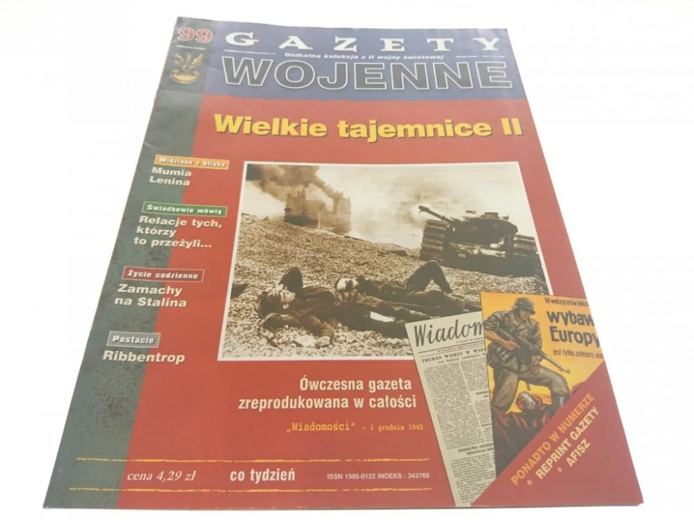 GAZETY WOJENNE NUMER 99 WIELKIE TAJEMNICE II 1998 Szybka dostawa
