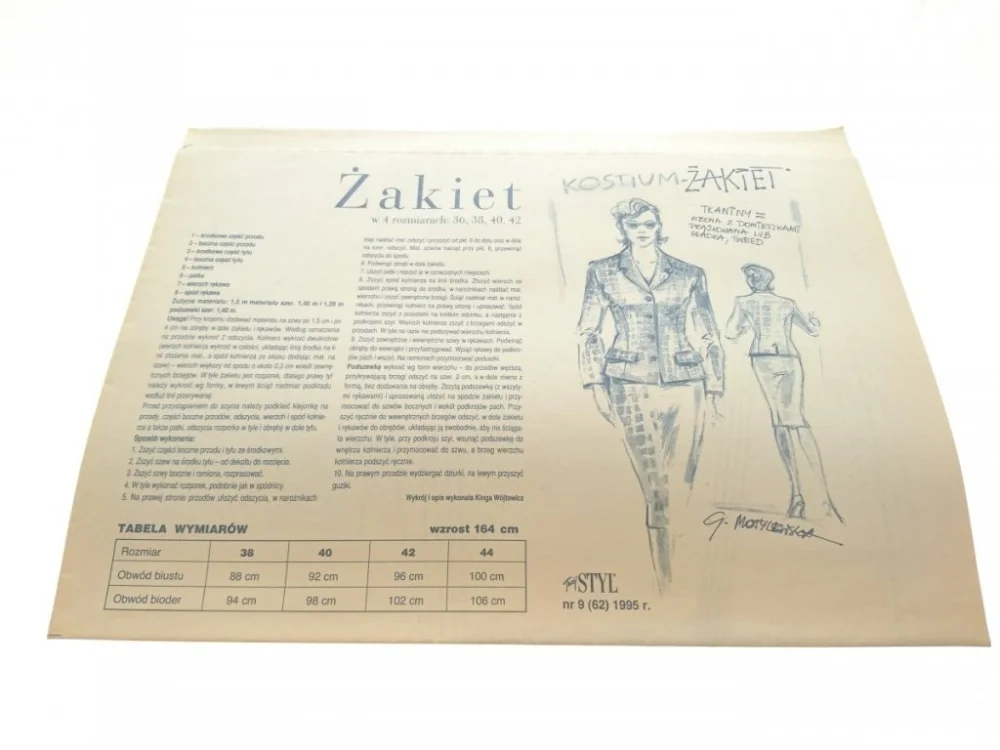 TWÓJ STYL 9-1995 ŻAKIET Obniżka ceny