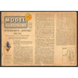 Nie przegap MODEL KARTONOWY SUPERMARINE "SPITFIRE" MK IXC.