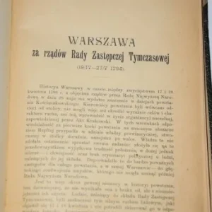 Sprawdź teraz Warszawa za rządów Rady Zastępczej Tymczasowej 1794. Kartki z pamiętnika Michała Starzeńskiego.
