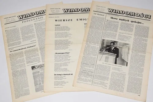 Tylko do końca tygodnia Wiadomości (tygodnik emigracyjny) Rocznik (ostatni) 1981. Nr. 1-3, komplet