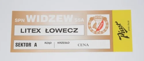 Ekspresowa dostawa Bilet z meczu: Widzew Łódż - Litex Łowecz. 4.08.1999. 2 runda kwalifikacji do Ligi Mistrzów UEFA.