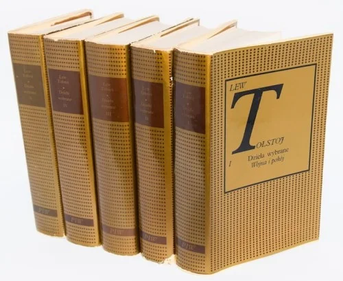 TOŁSTOJ Lew - Dzieła wybrane, 1-5 komplet (m.in. Anna Karenina, Wojna i pokój i inne), ZŁOTA SERIA Bezpieczna płatność
