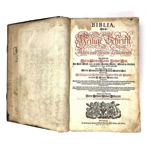 Biblia. Das ist die gantze Heilige Schrifft de脽 Alten und Neuen Testaments. Wie solche von Herrn Doctor Martin Luther Seel (...) Niska cena